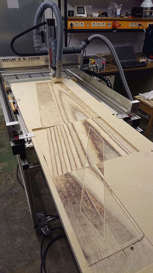 Das neue Schwert auf der Fräsmaschine