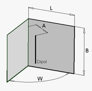 WLAN-Reflektor Bemassung